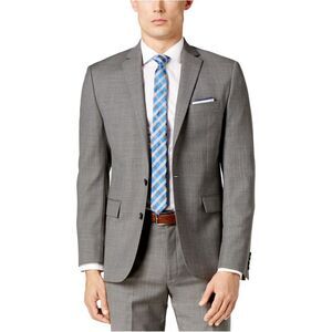 Ryan Seacrest Mens Modern Fit Two Button Blazer Jacket, Grey, NWT